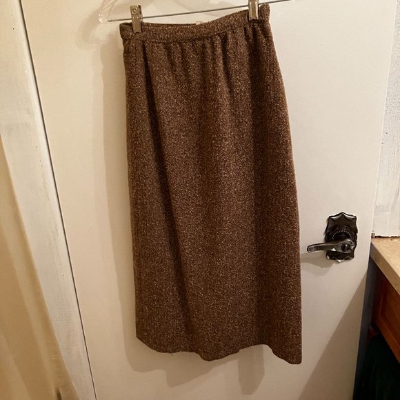 Brown tweed wrap around skirt size 5 - Picture 1 of 5